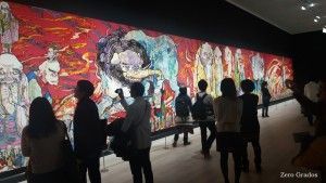 Foto de la obra “Blue dragon and White tiger” de Takashi Murakami