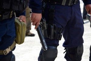 Reportaje "Aniquilar la protesta"- fotografía detalle de la policía