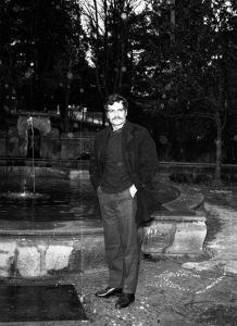 Omar Sharif en la Alameda de Cervantes durante el rodaje de Doctor Zhivago. 1965. Archivo Histórico Provincial de Soria