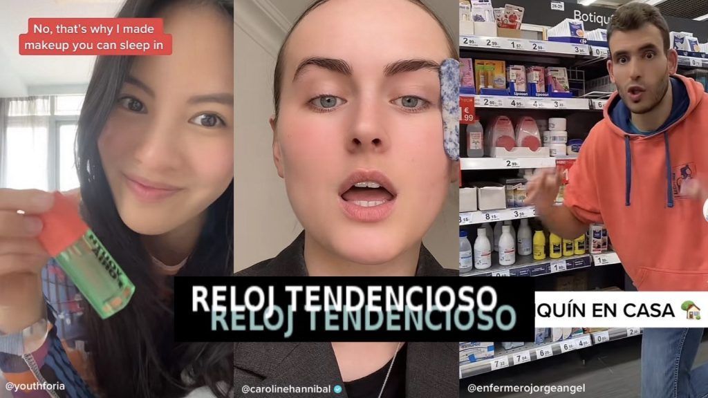 Reloj tendencioso 13 Tik Tok. Rutina de cuidado