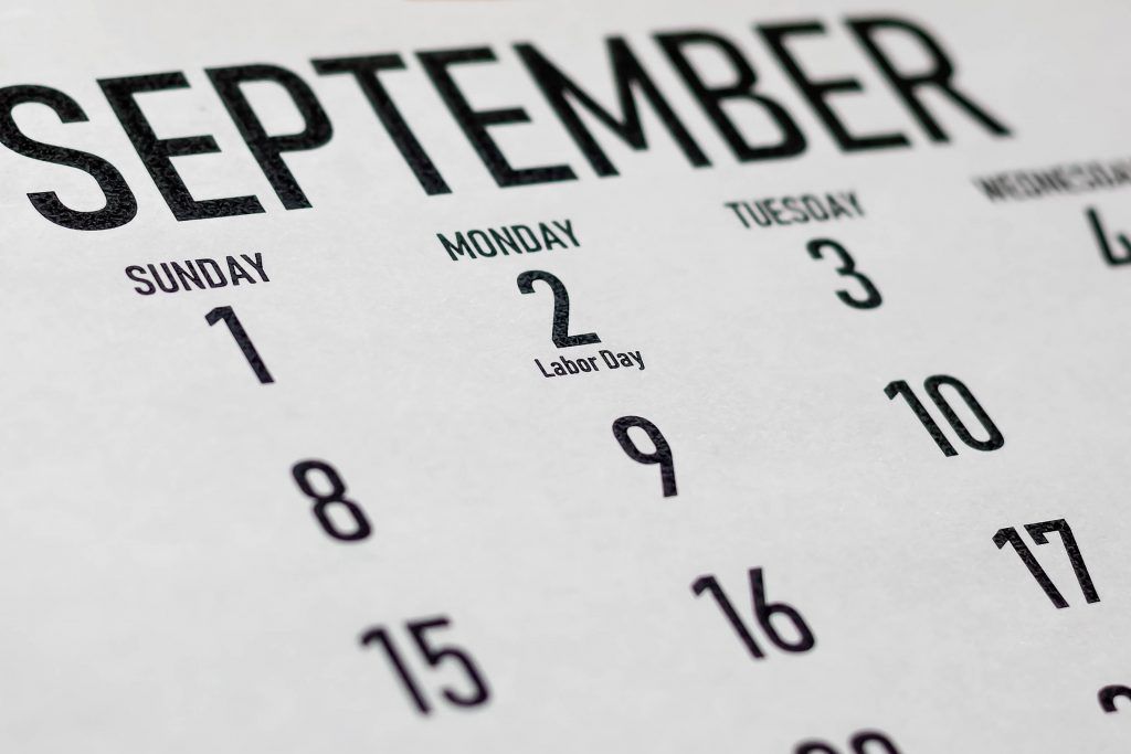 Labor Day Concept. 2019 Septiembre Calendar. Fuente: Flickr