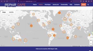 Mapa del los Repair Cafés