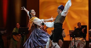 Lucía Bespín y Pablo Calavia durante su actuación en la final del XXXI Certamen Nacional “Ciudad de Huesca”. Fotografía: Michel Renard.