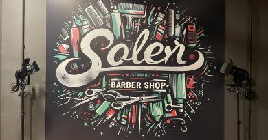 Barbería y logo “Soler BarberShop”. Foto :Marta Franco.