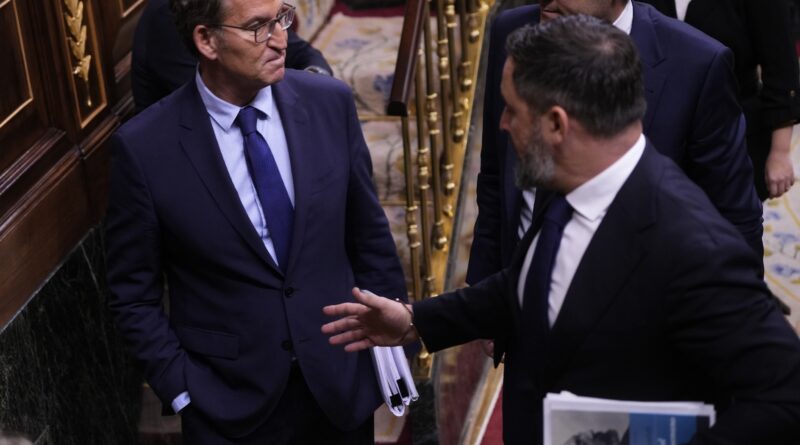 Feijóo y Abascal, en el Congreso de los Diputados // El Mundo