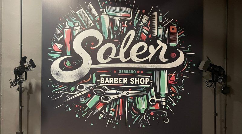 Barbería y logo “Soler BarberShop”. Foto :Marta Franco.