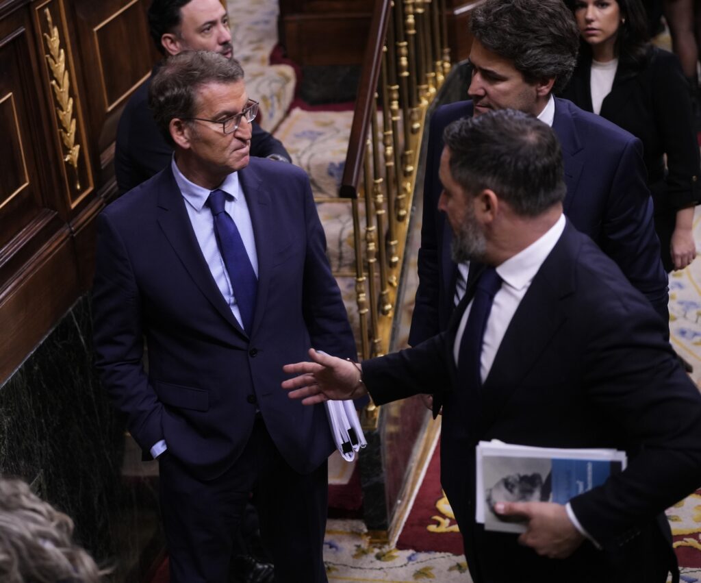 Feijóo y Abascal, en el Congreso de los Diputados // El Mundo